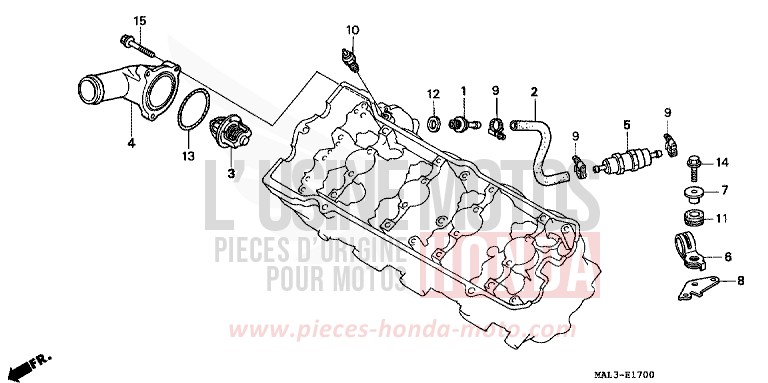 THERMOSTAT de CBR600F NOIR (NH1N) 1998