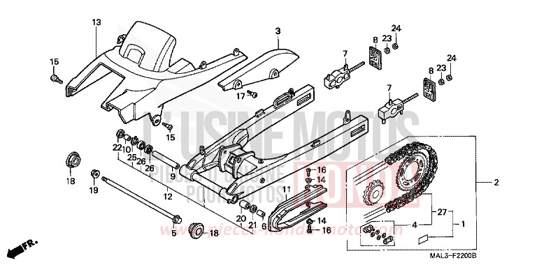 BRAS OSCILLANT de CBR600F HEAVY GRAY METALLIC-U (NH194O) 1998