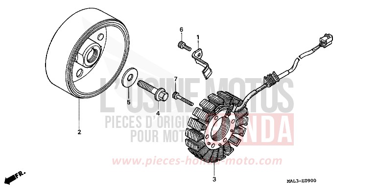 GENERATRICE de CBR600F SPARKLING RED (R127A) 1998