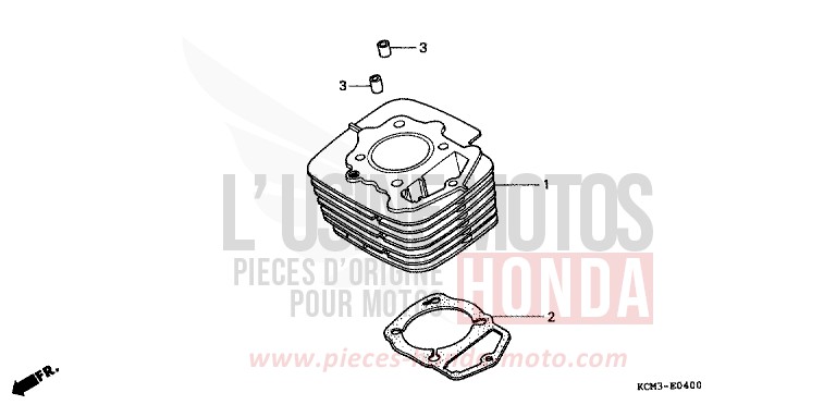 CYLINDRE de XLR125R NOIR (NH1A) de 1998