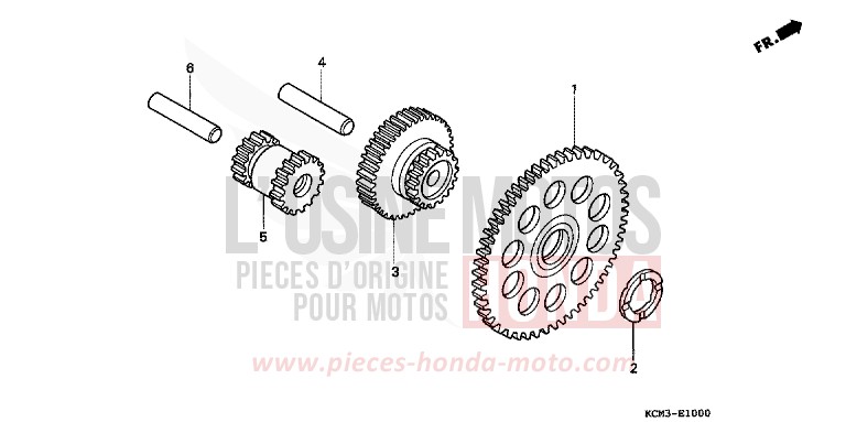 PIGNON DE DEMARRAGE de XLR125R NOIR (NH1A) de 1998