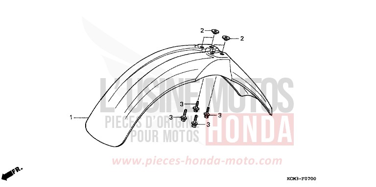 AILE AVANT de XLR125R NOIR (NH1A) de 1998