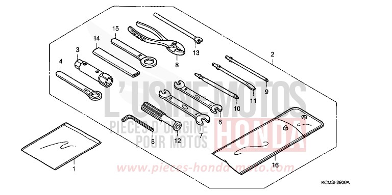 OUTILS de XLR125R NOIR (NH1A) 1998
