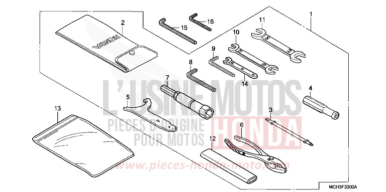 OUTILS de VTX1800C NOIR (NH1) 2006