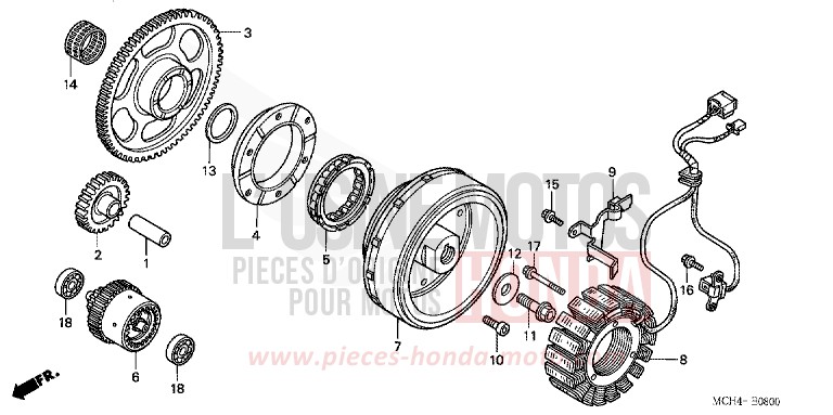 GENERATRICE de VTX1800C NOIR (NH1) 2002