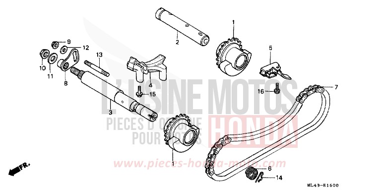 BALANCIER de CB450S MONZA RED (R110) de 1988