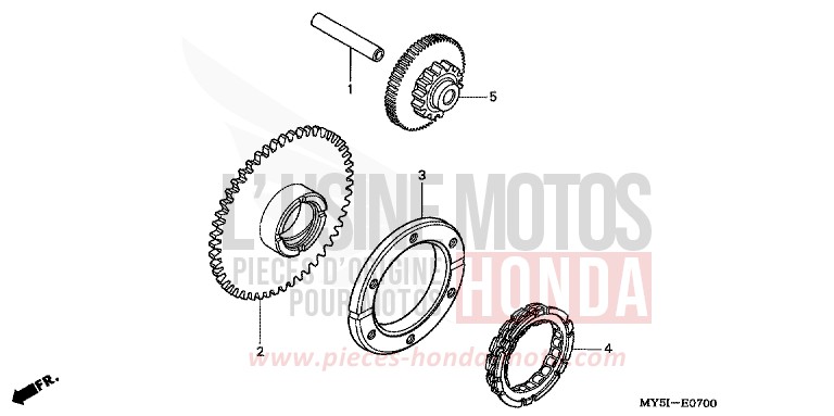 EMBRAYAGE DE DEMARRAGE de CB500S MOODY BLUE METALLIC (PB296) 2002