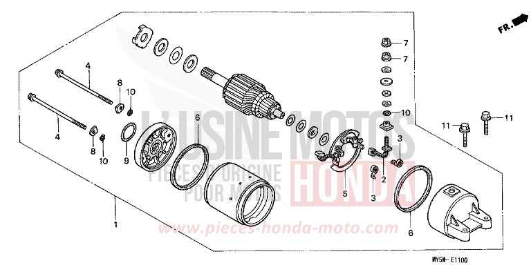 MOTEUR DE DEMARRAGE de CB500S RICH RED METALLIC (R255) 2000