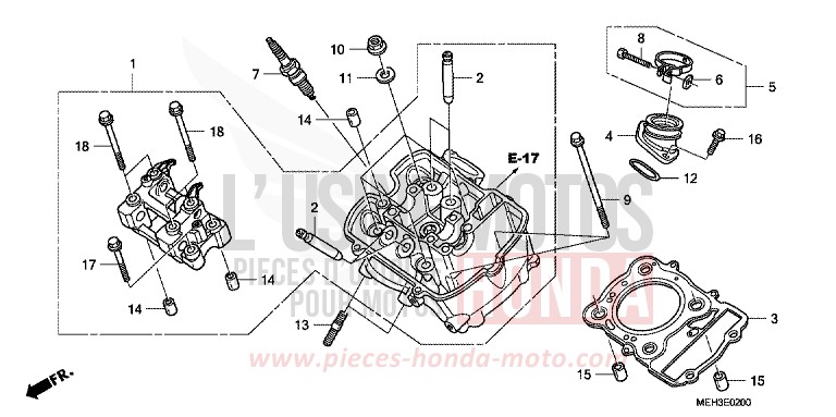 CULASSE DE CYLINDRE AVANT de DN-01 GRAPHITE BLACK (NHB01) de 2008