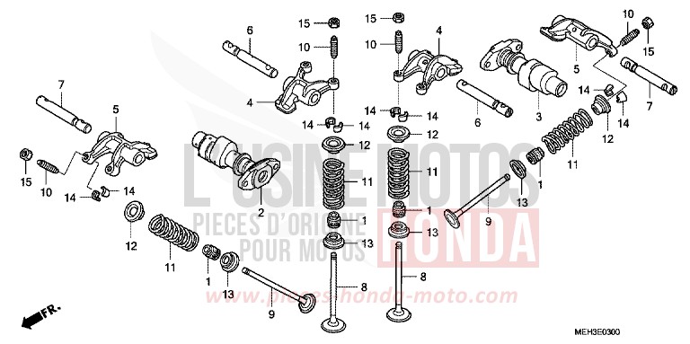 ARBRE A CAMES/SOUPAPE de DN-01 GRAPHITE BLACK (NHB01) 2009