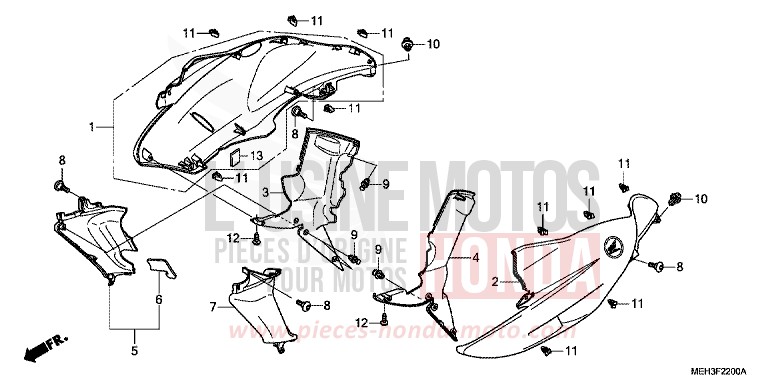 COUVERCLE LATERAL de DN-01 GRAPHITE BLACK (NHB01) 2009