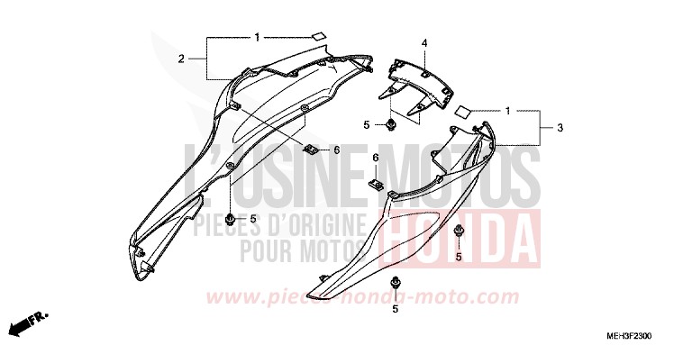 CAPOT ARRIERE de DN-01 GRAPHITE BLACK (NHB01) 2009