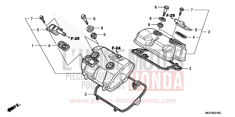 COUVERCLE DE CULASSE de DN-01 PEARL SUNBEAM WHITE (NHA66) 2009
