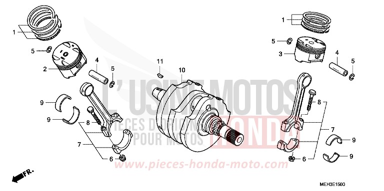 VILEBREQUIN/PISTON de DN-01 PEARL SUNBEAM WHITE (NHA66) 2009