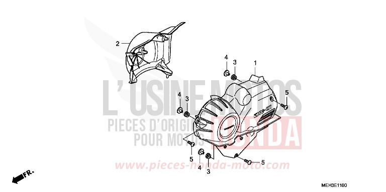 FLASQUE DE MOTEUR de DN-01 SWORD SILVER METALLIC (NHA95) 2009