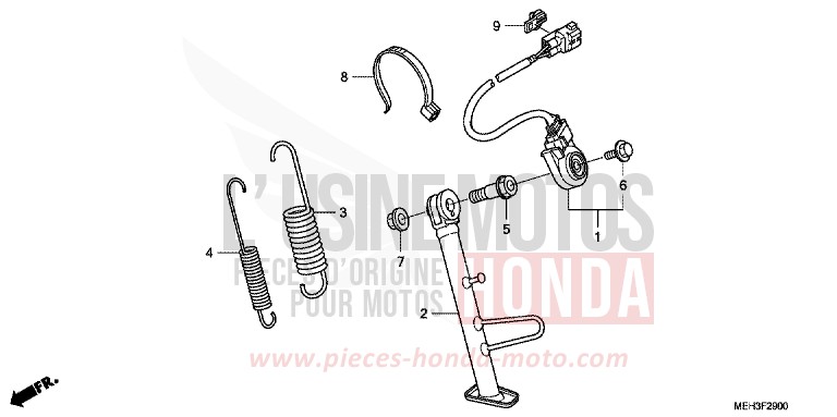 BEQUILLE de DN-01 SWORD SILVER METALLIC (NHA95) de 2009