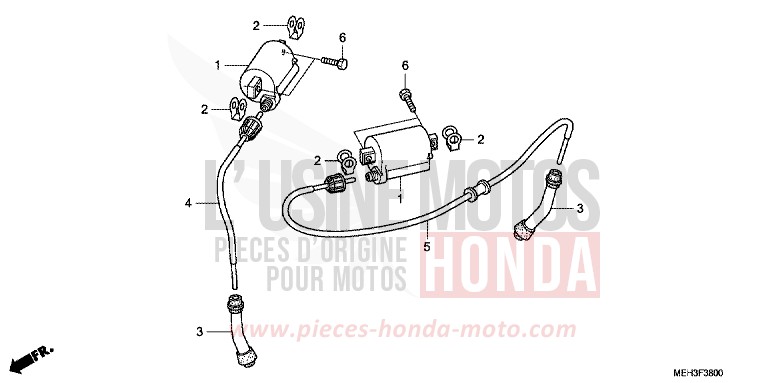 BOBINE D'ALLUMAGE de DN-01 SWORD SILVER METALLIC (NHA95) de 2009