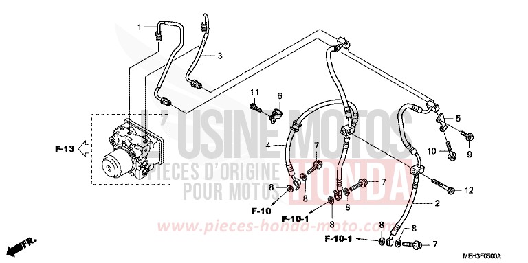 DURITE FREIN AVANT de DN-01 PEARL SUNBEAM WHITE (NHA66) de 2009