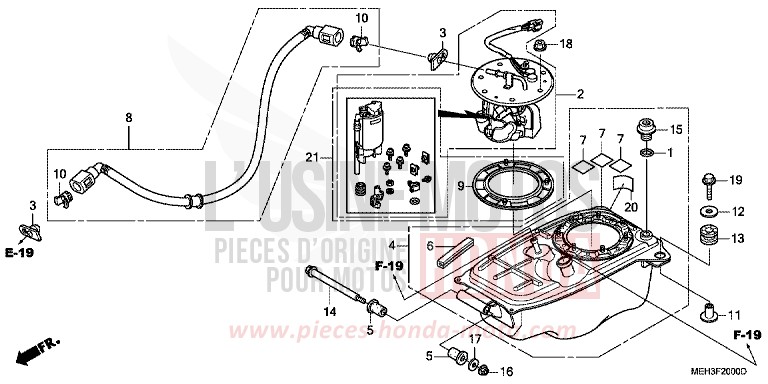 POMPE A CARBURANT de DN-01 SWORD SILVER METALLIC (NHA95) 2009