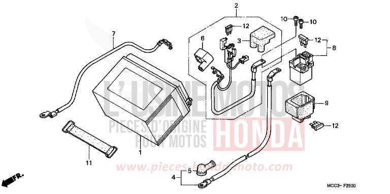 BATTERIE de X11 NOIR (NH1) de 2001