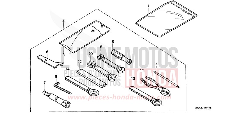 OUTILS de X11 NOIR (NH1) de 2001