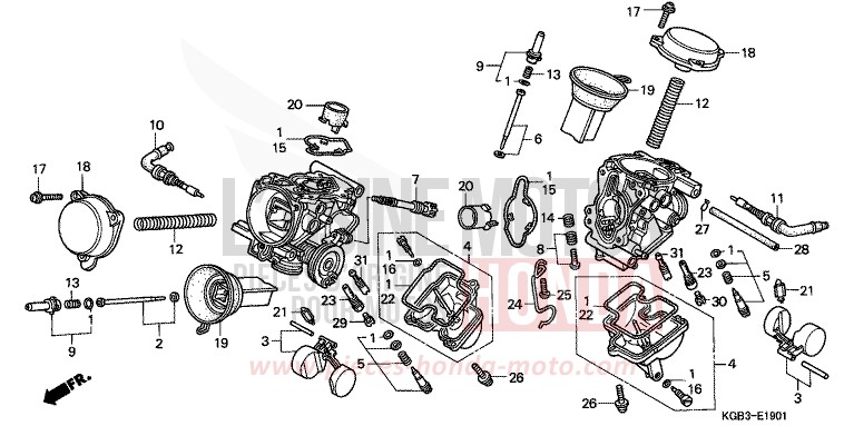Kit De Réparation Pour Carburateur Honda VT 600 C Ombre 1998