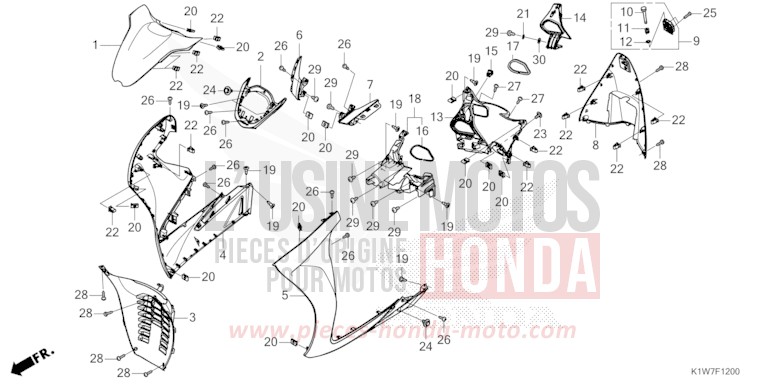 GAINE DE PROTECTION AVANT de SH350i NOIR (NH1) 2021