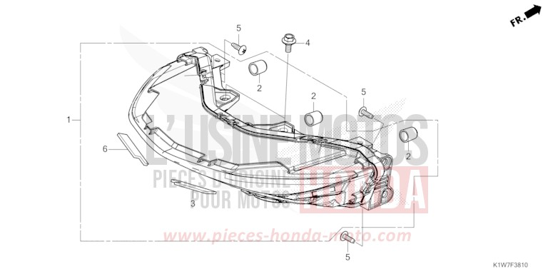 FEUX COMBINES ARRIERE de SH350i MAT CARNELIAN RED METALLIC (R384) 2021