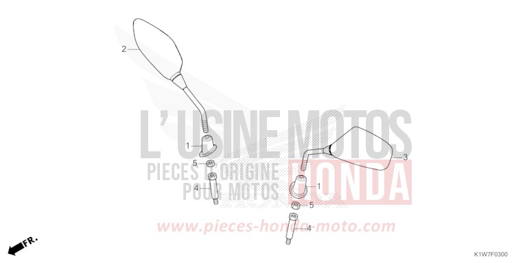 MIROIR de SH350i NOIR (NH1) 2021