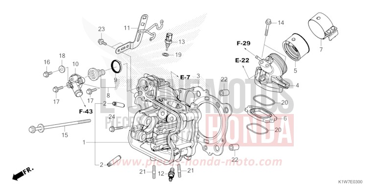 CULASSE de SH350i MAT RUTHENIUM SILVER METALLIC (NHB88) 2021