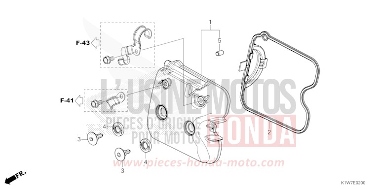 COUVERCLE DE CULASSE de SH350i PEARL COOL WHITE (NHA16) 2021