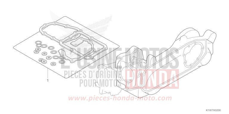 TROUSSE DE JOINT B de SH350i PEARL FALCON GRAY (NHC61) 2021