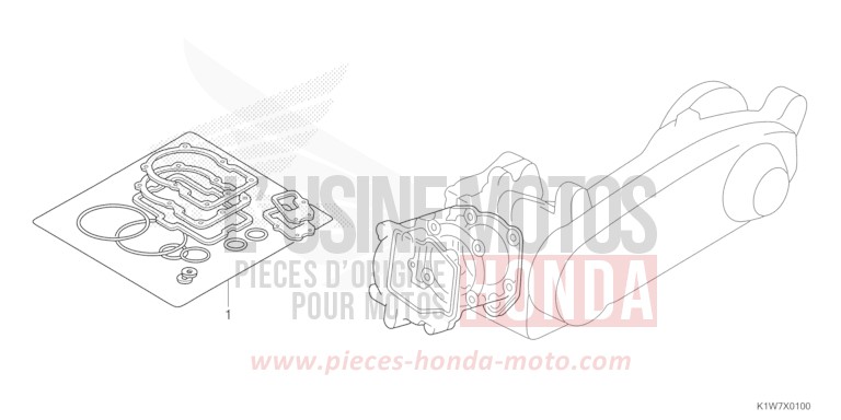 TROUSSE DE JOINT A de SH350i MAT BLACKY GRAY METALLIC (NHA32) 2021