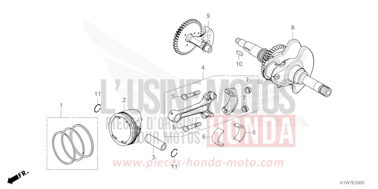 VILEBREQUIN/PISTON de SH350i PEARL FALCON GRAY (NHC61) 2021