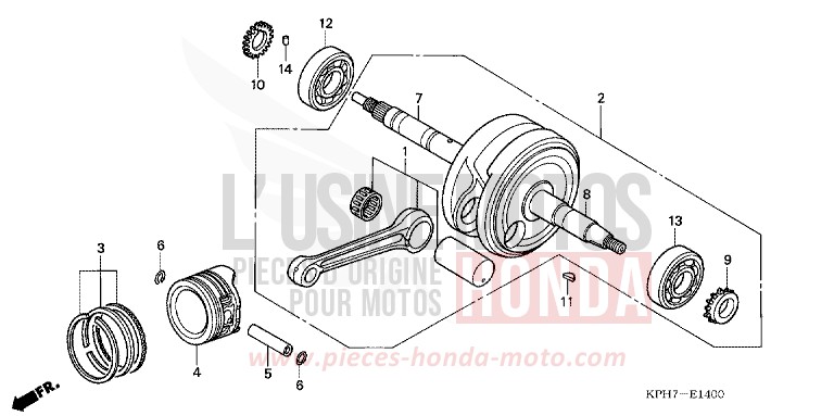 VILEBREQUIN/PISTON de Innova MILLENNIUM RED (R263) de 2005