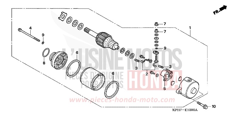 MOTEUR DE DEMARRAGE de Innova FORCE SILVER METALLIC (NH411B) 2007