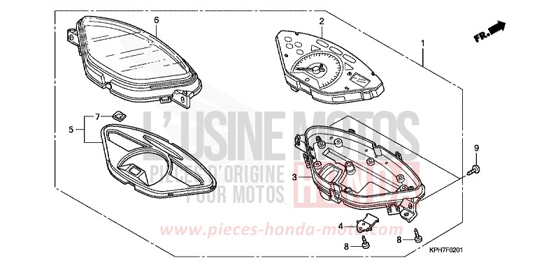 COMPTEUR (2) de Innova FORCE SILVER METALLIC (NH411B) 2007