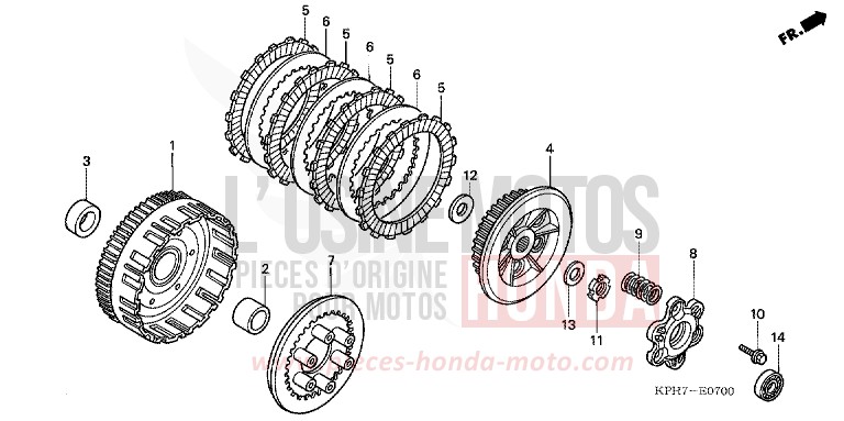 EMBRAYAGE de Innova ASTEROID BLACK METALLIC (NHA35) de 2007
