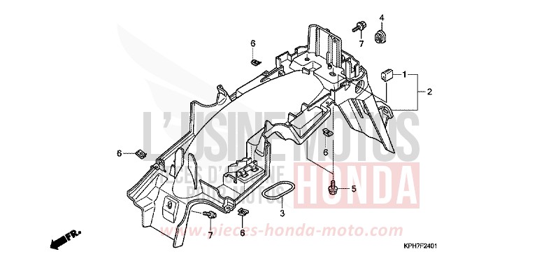 GARDE-BOUE ARRIERE (2) de Innova ASTEROID BLACK METALLIC (NHA35) de 2007