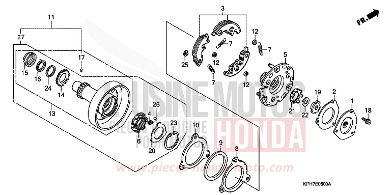 EMBRAYAGE UNIDIRECTIONNEL de Innova CANDY BEAM RED (R307) 2007