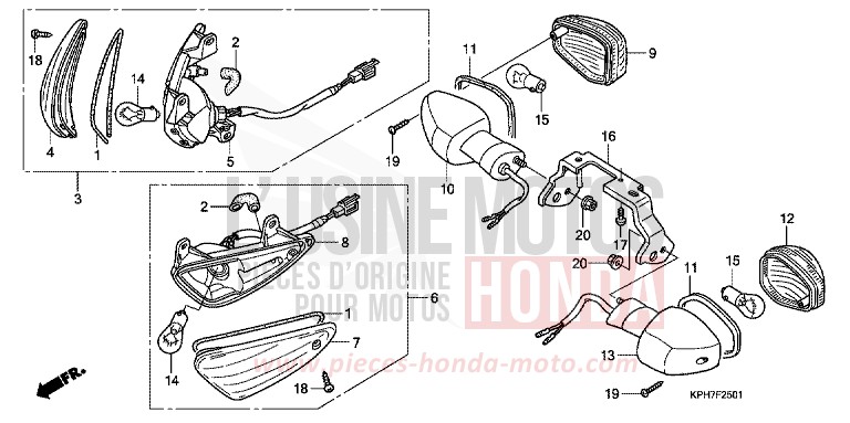 CLIGNOTANT (2) de Innova FORCE SILVER METALLIC (NH411) de 2007