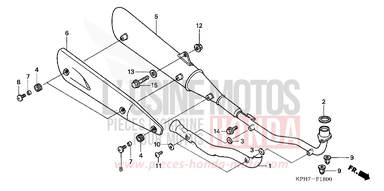 SILENCIEUX D'ECHAPPEMENT de Innova ASTEROID BLACK METALLIC (NHA35) de 2005