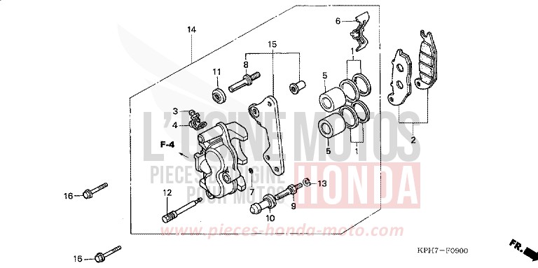ETRIER DE FREIN AVANT de Innova ASTEROID BLACK METALLIC (NHA35) de 2005
