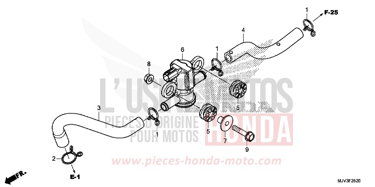 ELECTROVANNE INJECTION D'AIR de CBR500R ROSS WHITE (NH196) 2015