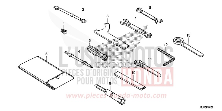 OUTILS de CBR500R ROSS WHITE (NH196) 2015