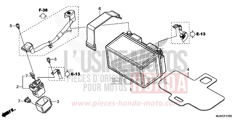 BATTERIE de CBR500R GRAPHITE BLACK (NHB01) 2016