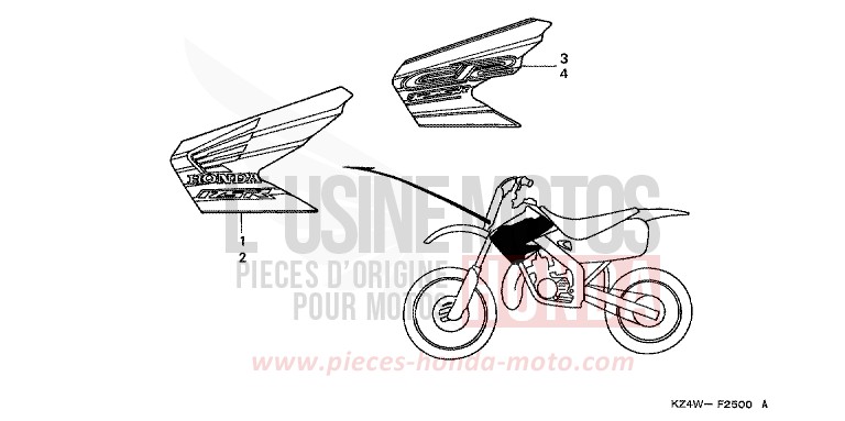 MARQUE de CR125R NEUCLEAR RED (R177) 1998