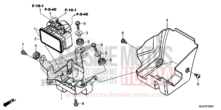 MODULATEUR ABS de CBR500R MILLENNIUM RED (R263) 2017