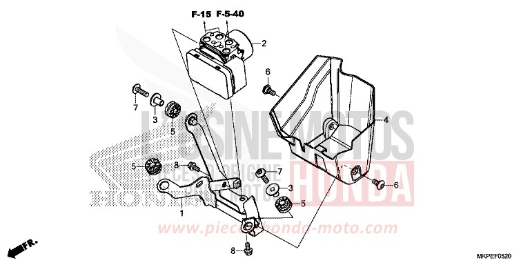 MODULATEUR ABS de CB500F GRAND PRIX RED (R380) 2022