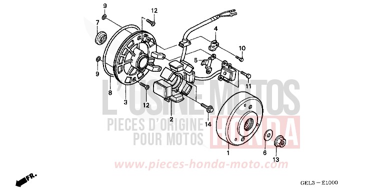 GENERATRICE de XR50R FIGHTING RED (R134) de 2002